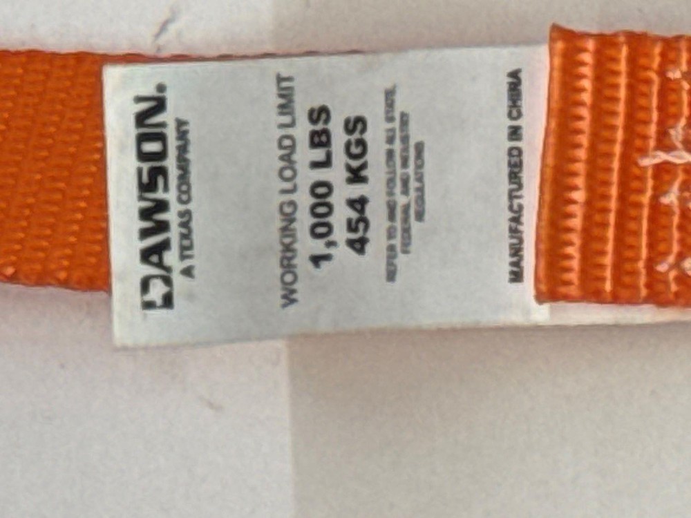 1"X6' Orange Cam Buckle Strap w/ S-Hooks (4 pack)