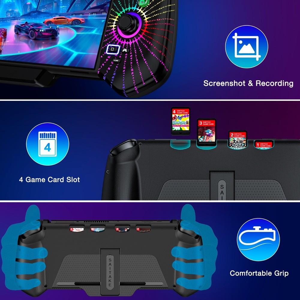 Switch Pro Controller for Switch/OLED, Handheld Grip with Hall Effect Joystick