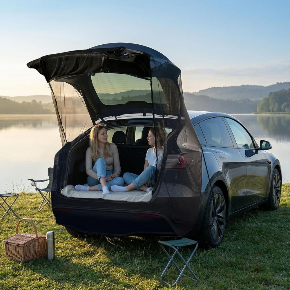 Car Camping Tailgate Mesh Screen for SUV, CUV, Mini Van, Tailgate Essentials Ven