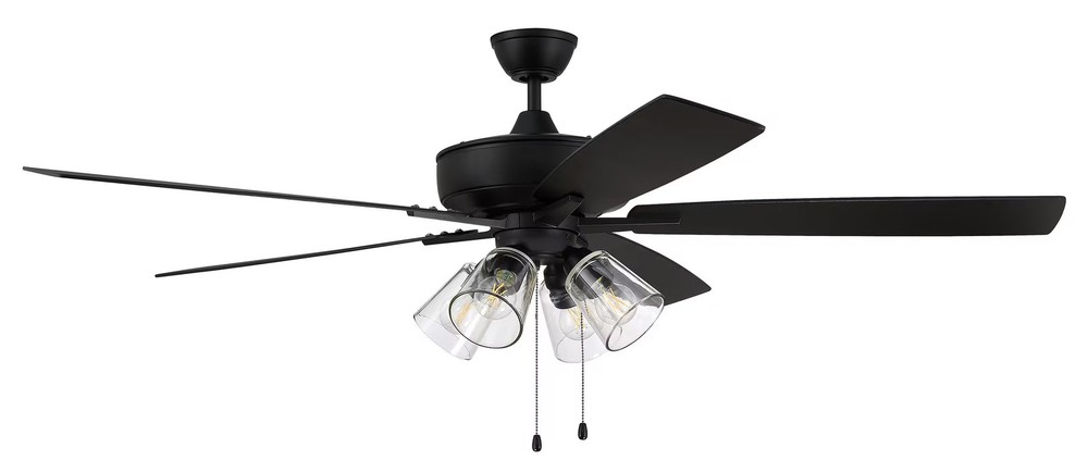 Flat Black 60"Ceiling Fan from the Super Pro 104 Collection
