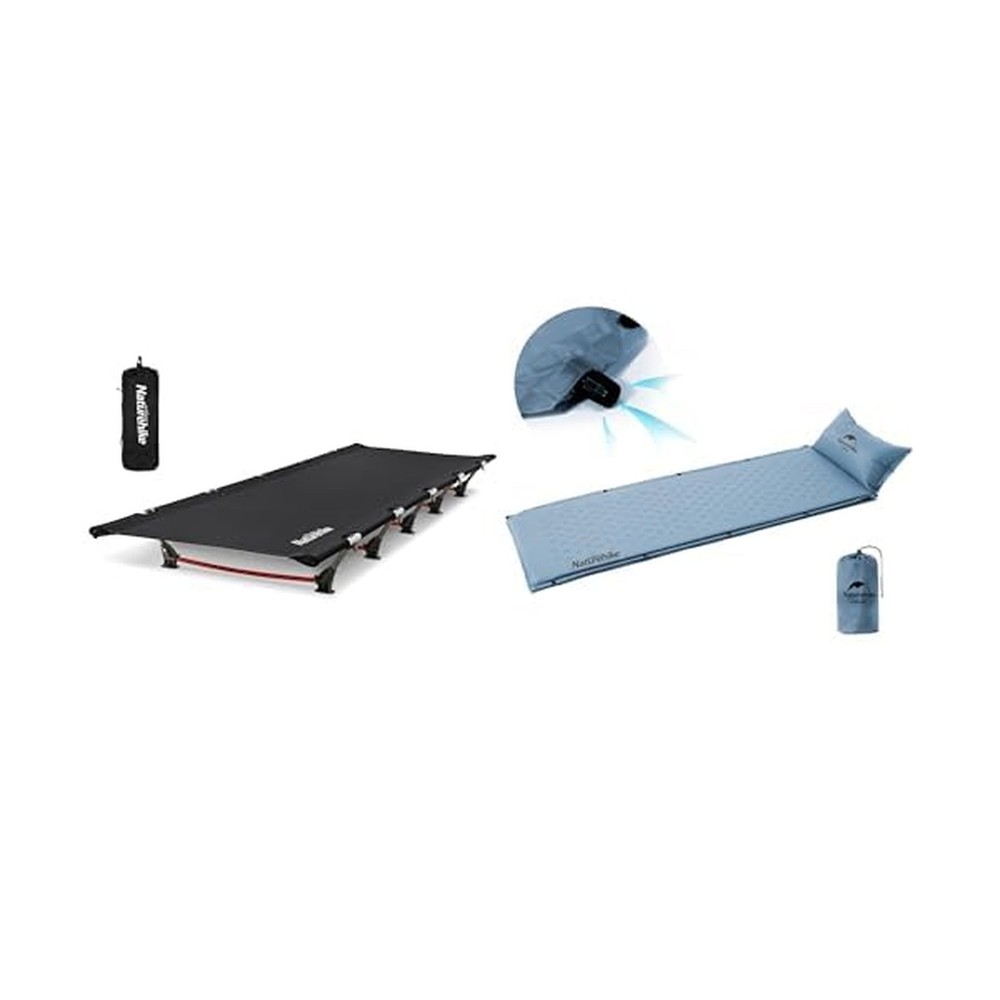 Naturehike Camping Cot, Ultralight Folding Backpacking Cot, Supports 330lbs +...