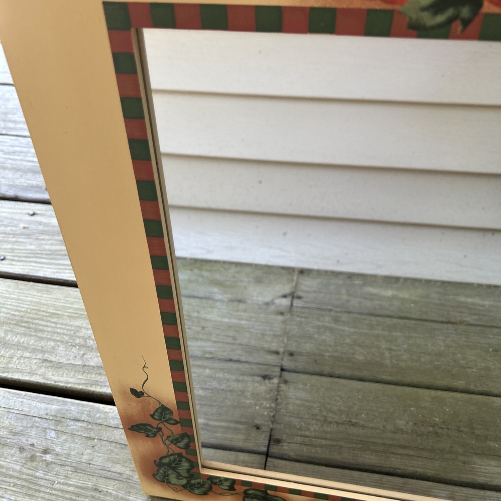 Hanging decorative fall mirror with pumpkins (nd)