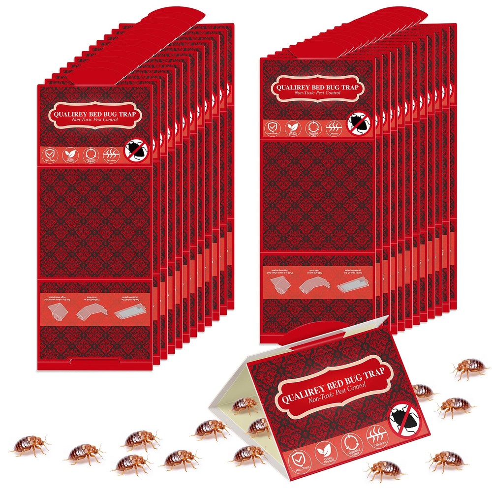24 Pack Bed Bug Traps and Detectors for Bed Legs