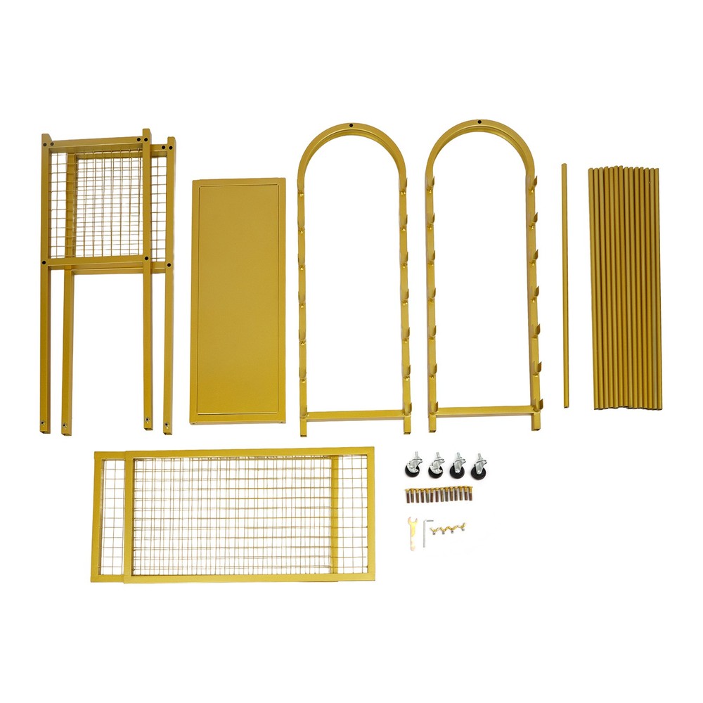 Multifunctional Flower Wrapping Paper Storage Stand Display Rack with Wheels