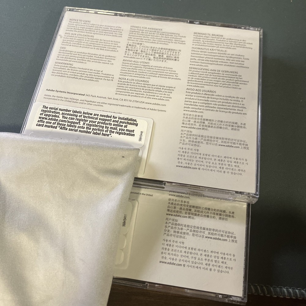 Adobe InDesign CS 1 For Mac Original W/ Disc Serial # Pre-owned 2003 Pagemaker