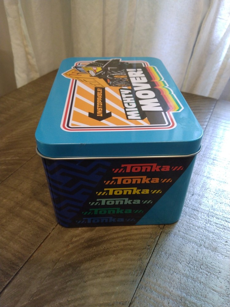 Tonka Mighty Mover Unstoppable Metal Tin Case Box, Empty
