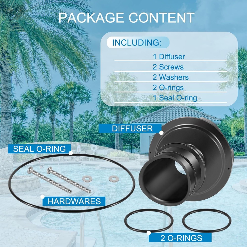 for Zodiac Jandy Pumps R0445400 Diffuser with O-Ring & Hardware Replacement Kit