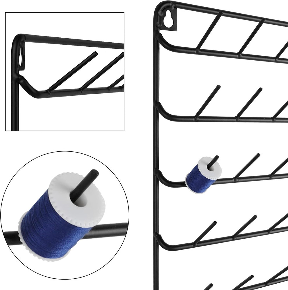Thread Holder Wall 54 Spools Thread Rack Embroidery Spool Thread Organizer Wall