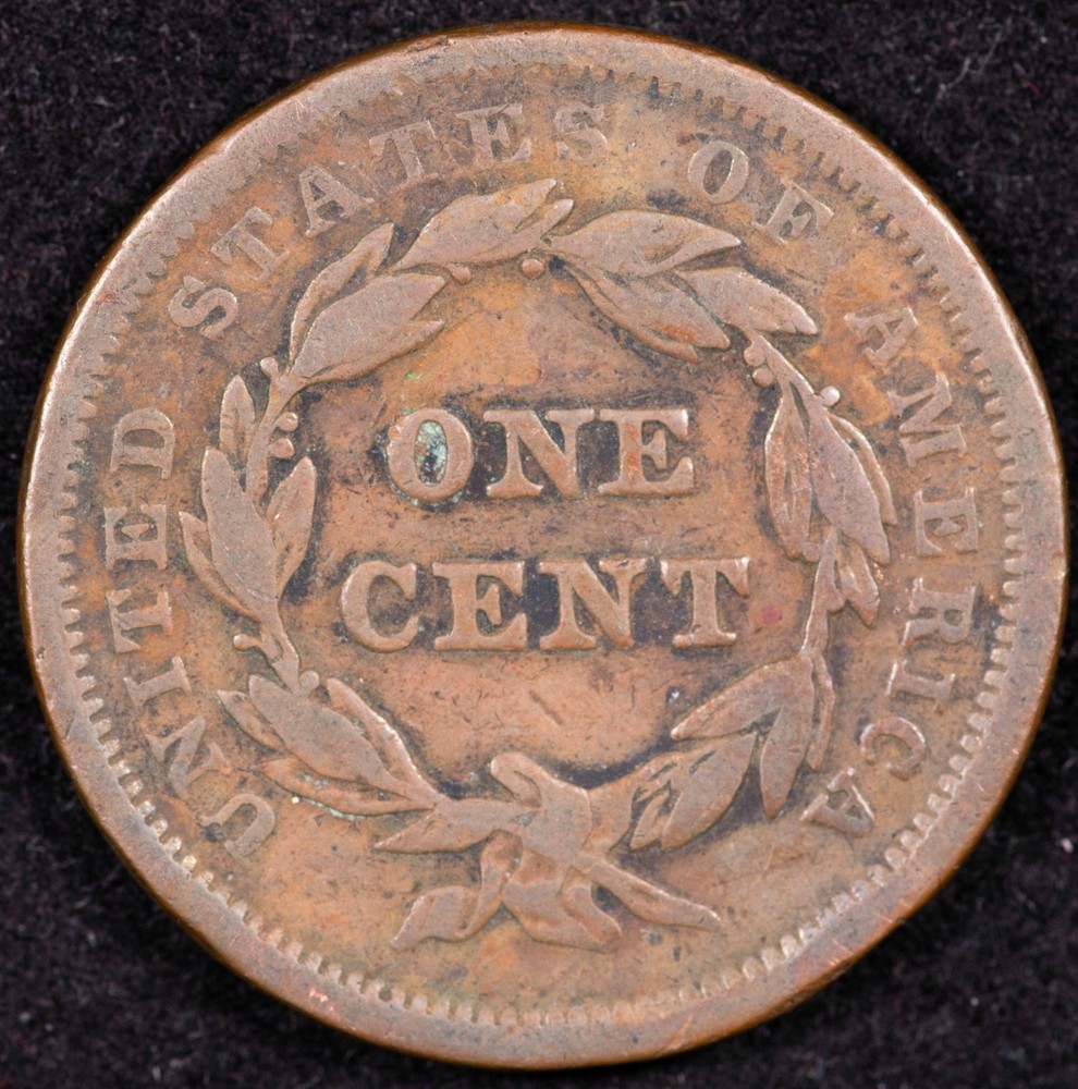 1843 BRAIDED HAIR LARGE CENT