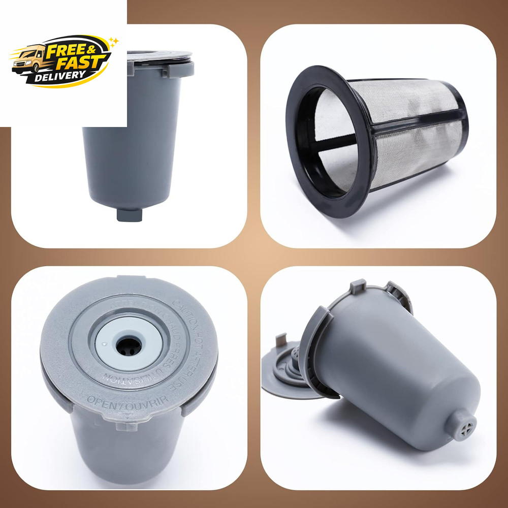 2PCS Reusable Filter Cup for Cuisinart Coffee Maker Filter Replacement Parts, Re