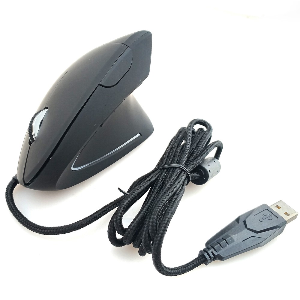 Vertical Optical Mouse USB Wired PC Laptop Mice Natural Position Control 3 DPI