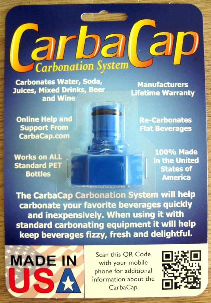 CarbaCap Carbonater for Tonic Water Seltzer Soda Pop Beer Wine Drink Carbonator