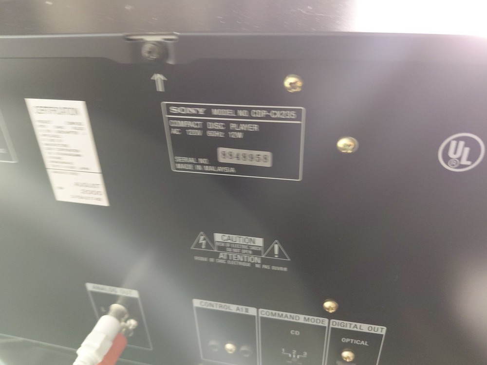 Sony CDP-CX235 200 CD Compact Disc Player Tested & Working No Remote~TESTED