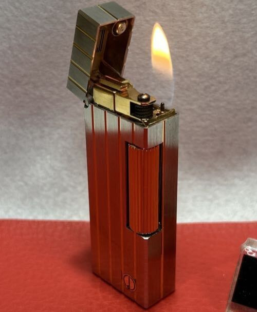 Overhauled Dunhill Rollagas lighter Silver Gold d mark without box