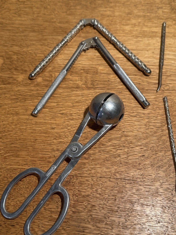 Vintage Hand Held Nut Cracker with Picks/Shelled Nuts Crackers