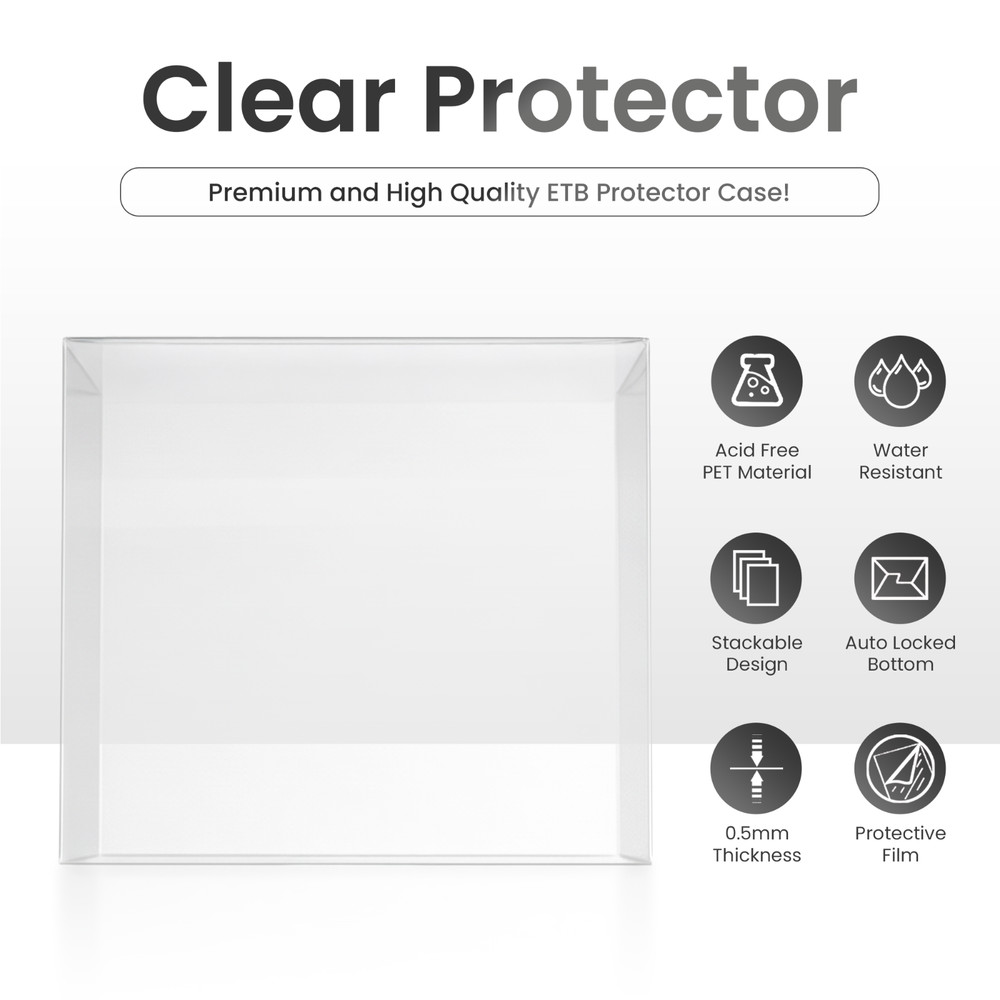 Clear Plastic Protector for Pokemon ETB Box 0.5mm Display Case Storage 1-80 Pack