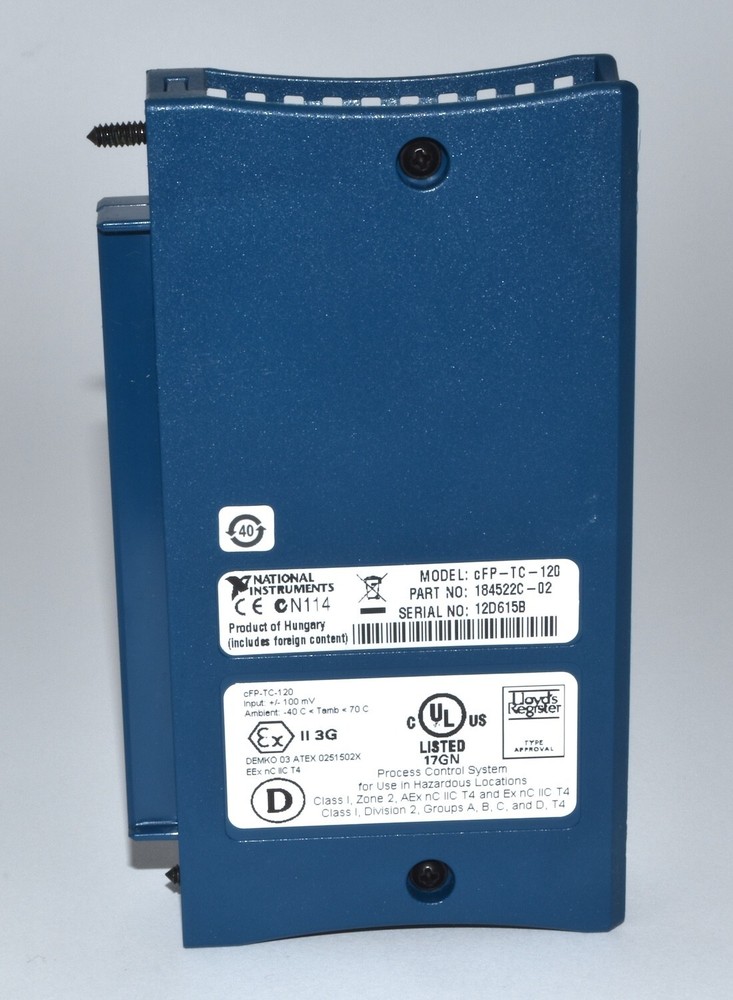 National Instruments cFP-TC-120 Temp Input Module for Comp. FieldPoint *Used*