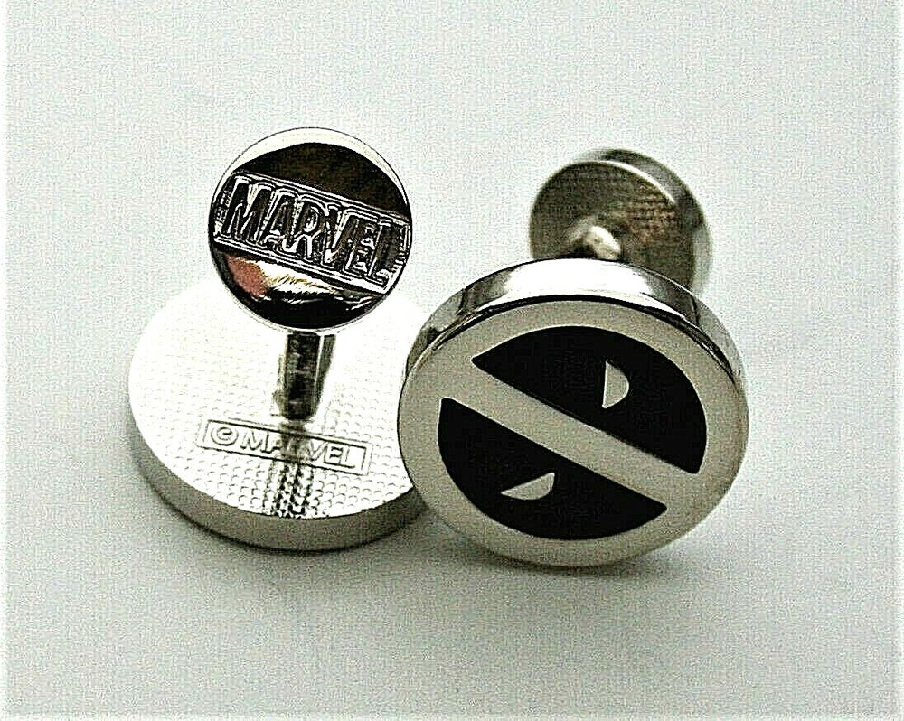 Marvel Comics Classic Deadpool Logo Cufflinks New Gift Box