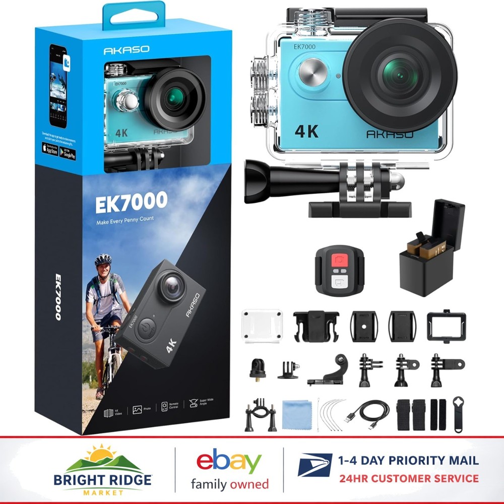 Lightweight Waterproof Action Camera with 2-Inch Display and WiFi Connectivity