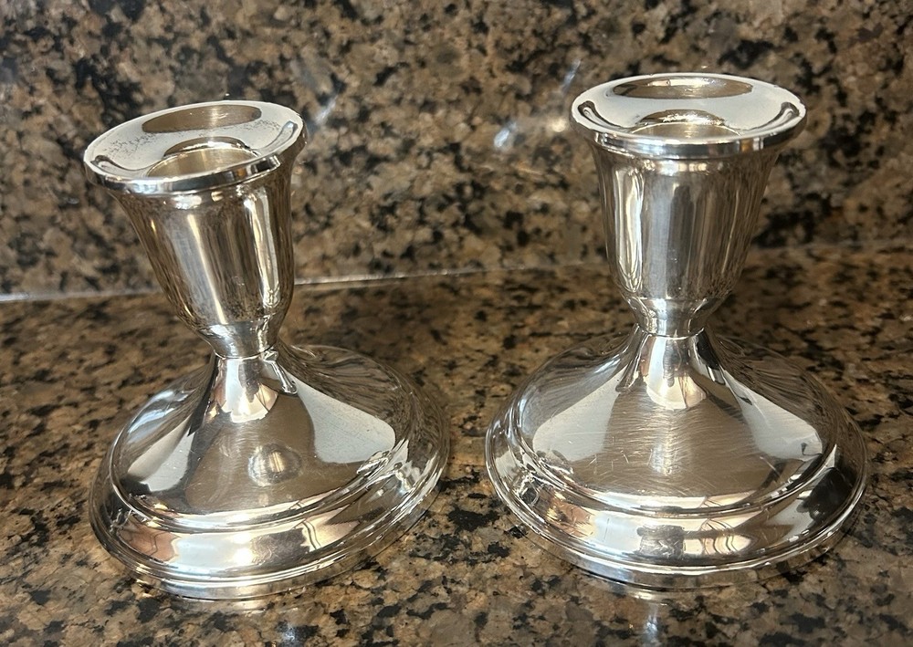 Towle Sterling Candlesticks 3” T