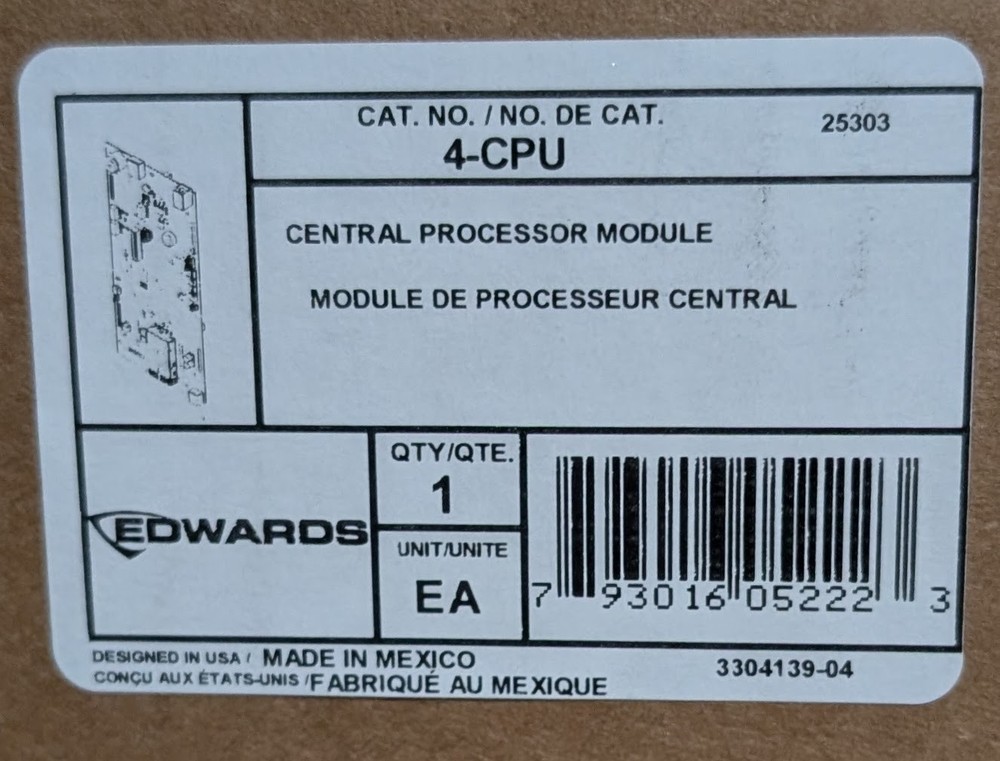 Edwards 4-CPU Central Processor Module - SEALED - SAME DAY SHIPPING