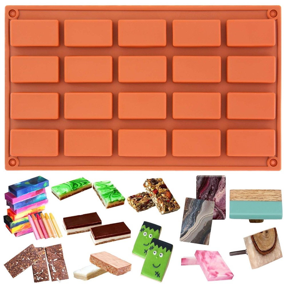 FUNSHOWCASE 20 Cavities Rectangular Chocolate 20-Cavity per cell 15ml [mini]