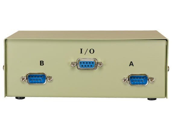 2-way DB9 Manual Data Switch Box, AB Male