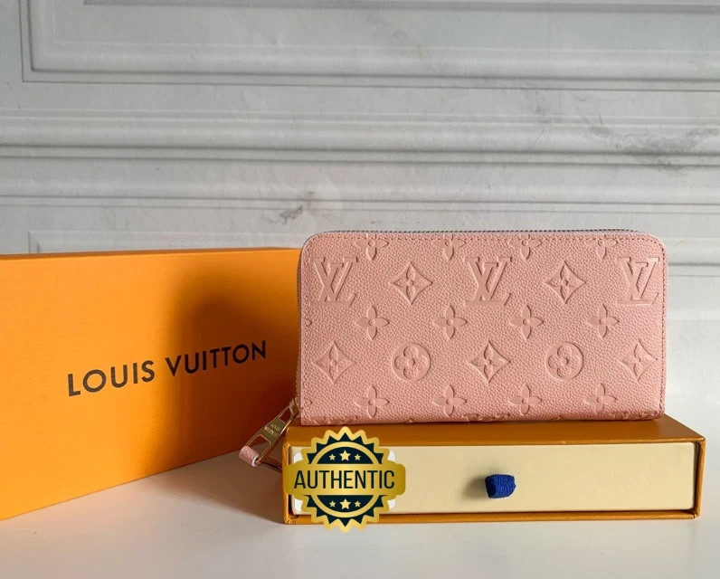 Louis Monogram Empreinte Zippy Wallet Pink