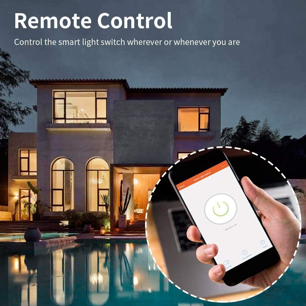 3 Way Smart Light Switch, work with Alexa IFTTT Remote Control, No Hub Required