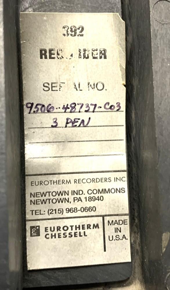Eurotherm Chessell 392 Circular Chart Recorder Untested