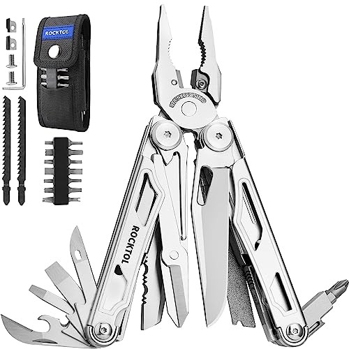 Multitool, 29-in-1 Multitool Pliers with Replaceable Wire Cutters and Saw,