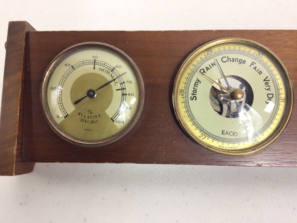 Vintage EACO Wall Mount Weather Station Thermometer