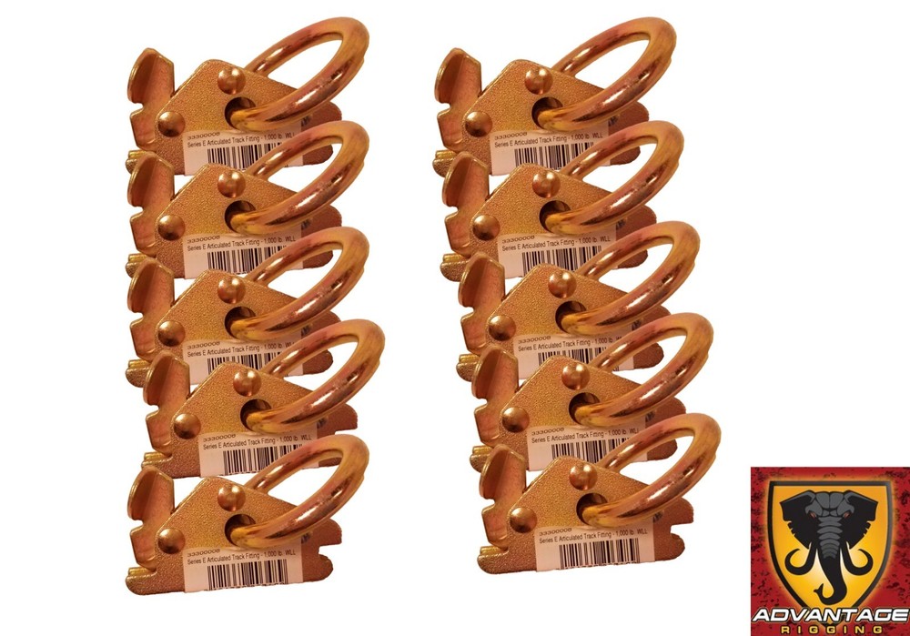 E-Track Steel O Ring Tie Down Anchor 10 Pack