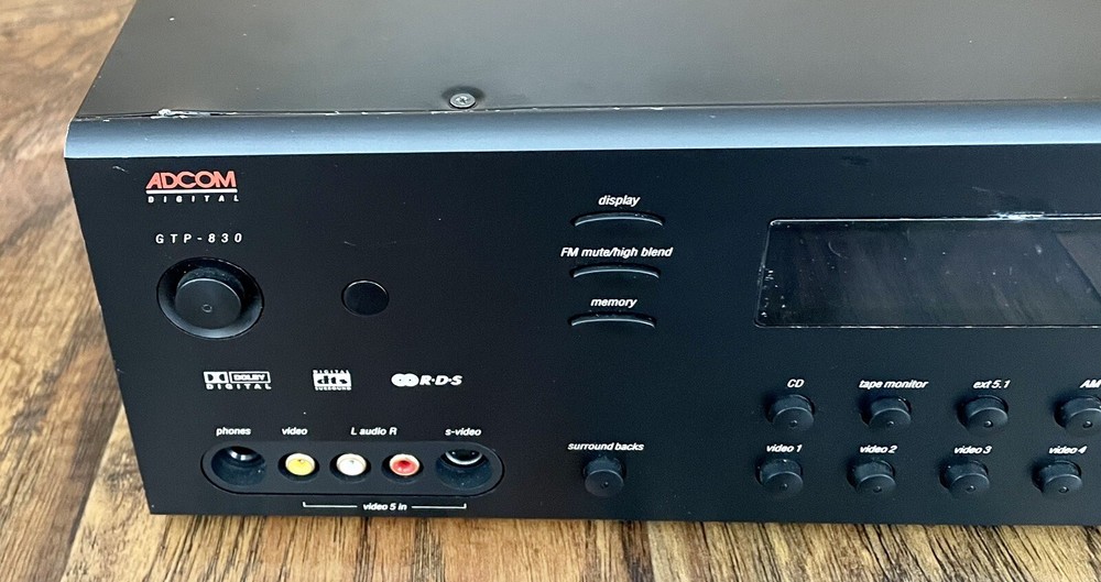Adcom Digital Processing Tuner Preamplifier GTP-830 — Partially Tested/Working