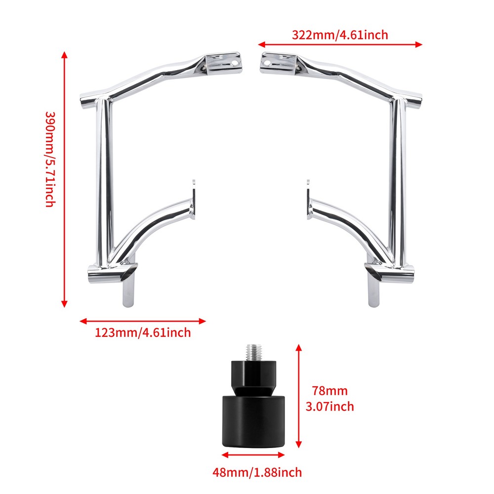 SaddleBeg Bracket Guards Chrome Crash Bar For Harley Touring Models 2009-2025