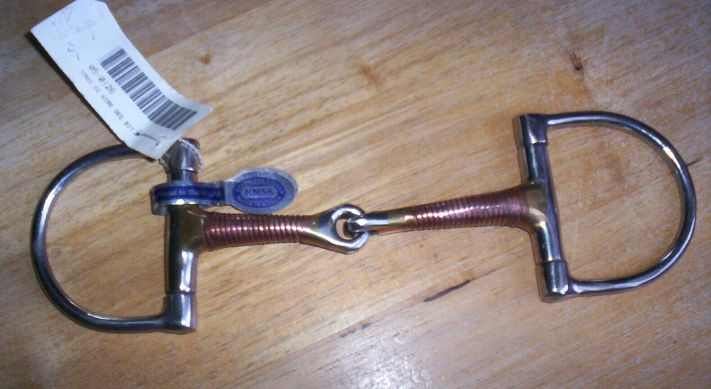 New KMSS Copper Wire Wrapped Dee Snaffle Bit 5" Mouth