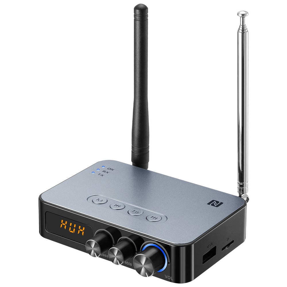 98ft Long Range 5.1 Bluetooth Audio Transmitter Receiver NFC Cordless Adapter