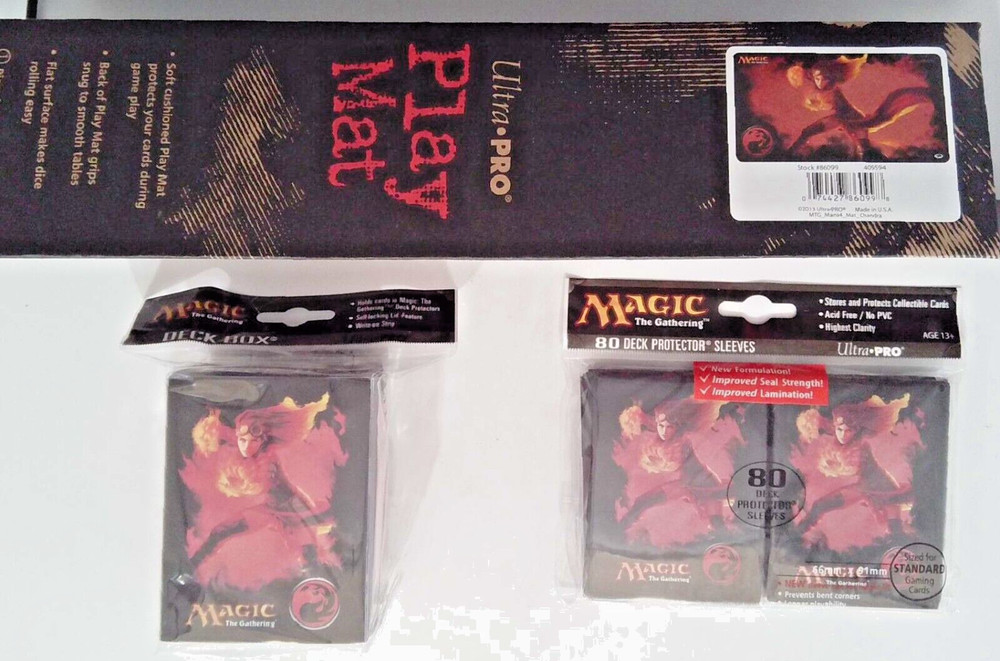 MAGIC THE GATHERING: Chandra  Mana 4 Deck Box, Sleeves & Playmat set