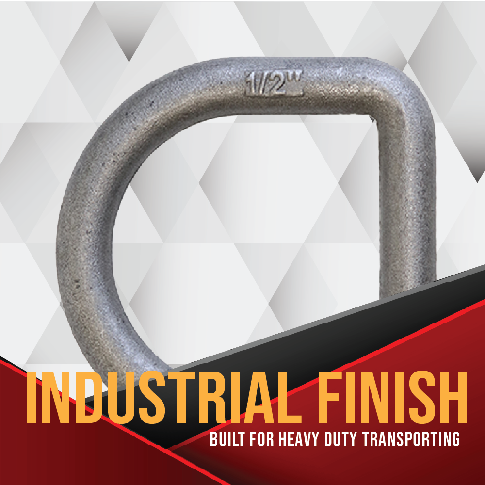 1/2" Heavy Duty Weld-On Forged D Ring 6 Pack 12000 LBS, by BoxerTool