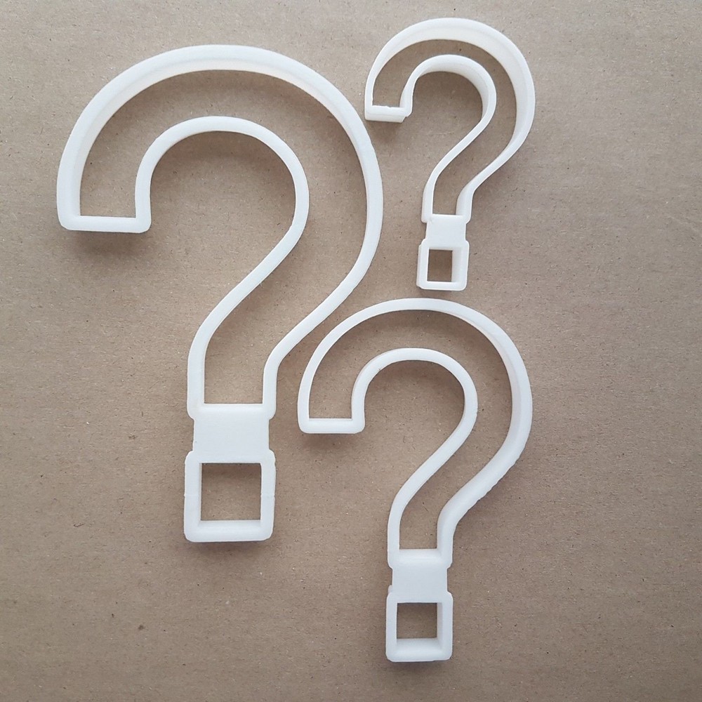 Question Mark Punctuation Shape Cookie Cutter Dough Biscuit Pastry Fondant Sharp