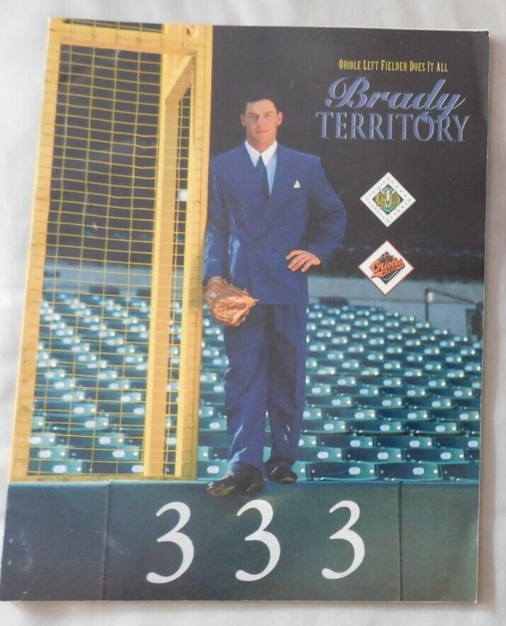 Brady Anderson 1992 Baltimore Orioles Vs Boston Red Sox Baseball Program