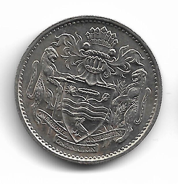 Guyana 25 Cents 1989 KM# 34