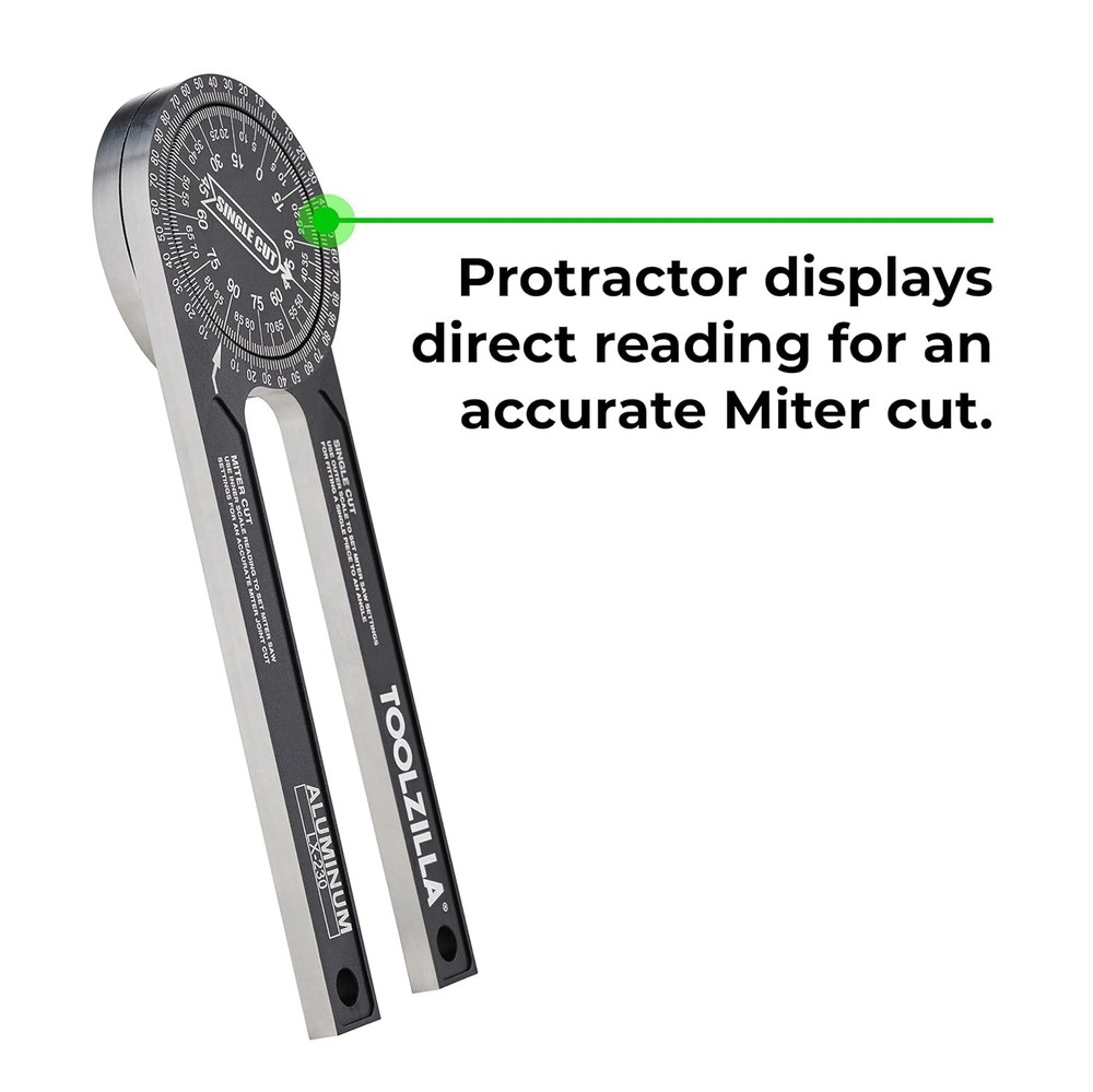 7inch Aluminum Miter Saw Protractor Angle Finder Measuring Tool With Multiple Sc