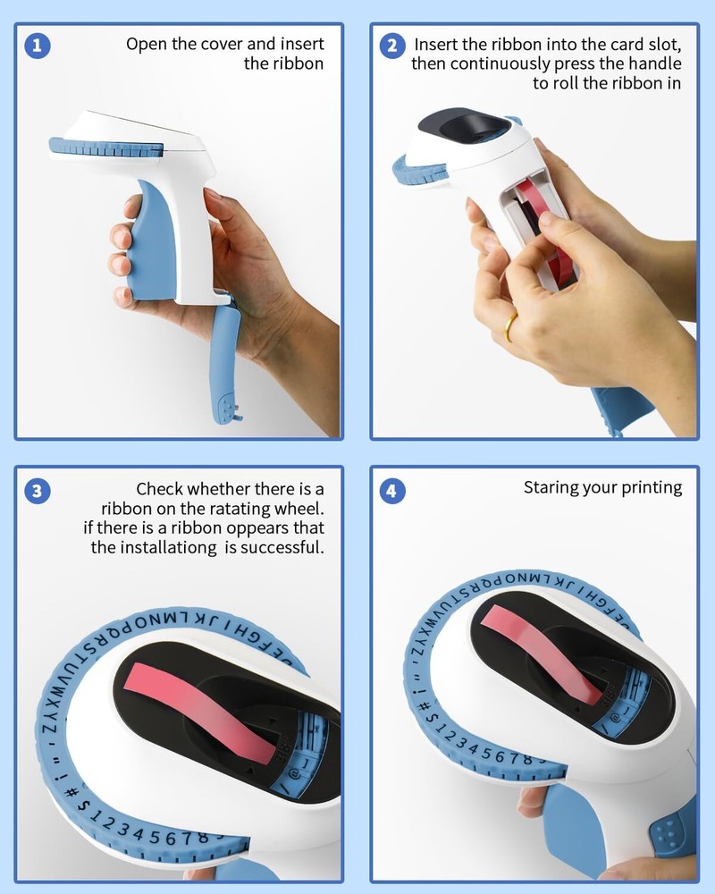 Phomemo E975 Embossing Label Maker Machine with 6PK Tapes, Vintage Label Makers