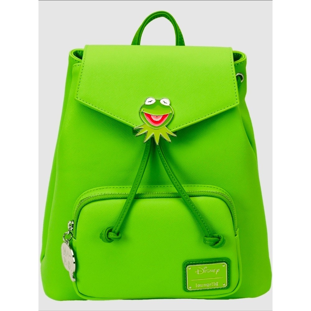 Loungefly Disney Kermit Frog Drawstring Mini Backpack NWT