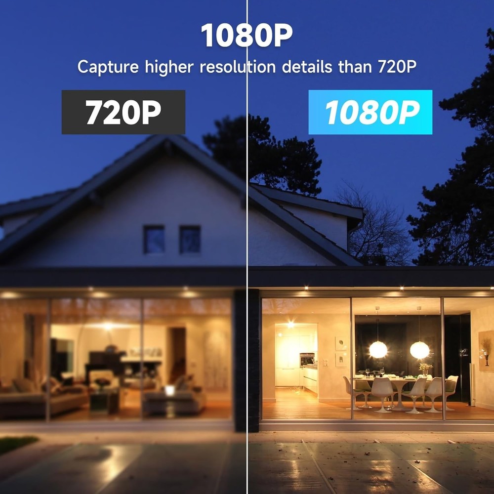 Home Surveillance Camera with Full HD, Night Vision & Alexa Compatibility