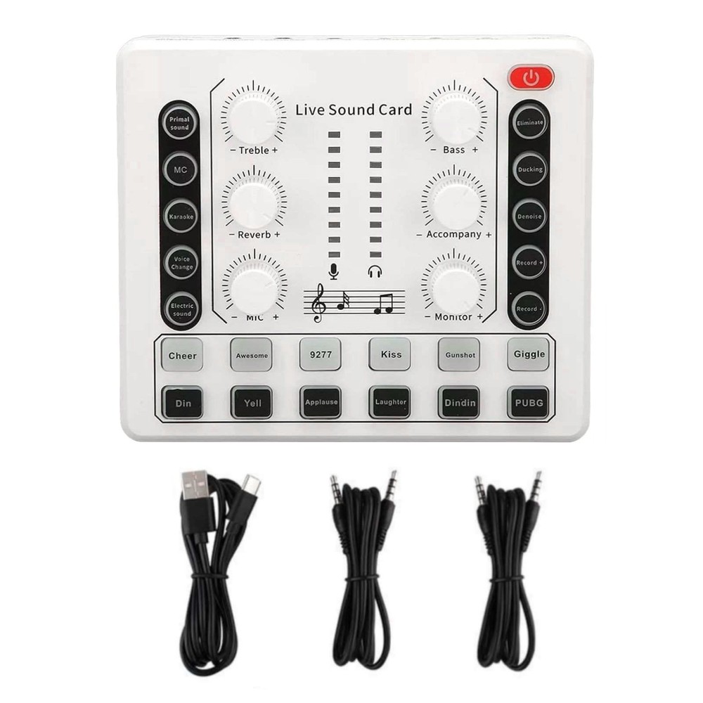 M8 Sound Card Body High-Quality Audio Performance Multi-device Compatibility