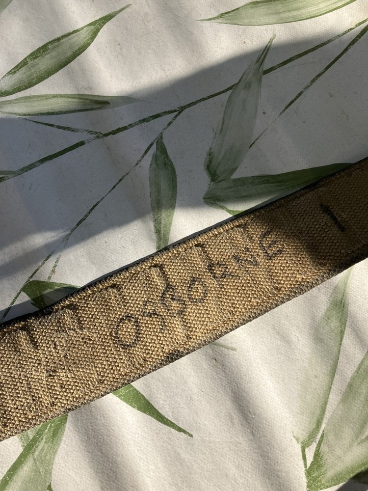 British Army 37 Pattern WW2 Type Webbing Belt Orig. Black Blanco/paint 40” Max