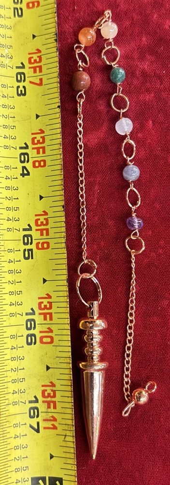 Copper pendulum with Chakra Chain