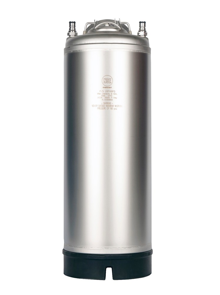 New 5 Gallon Ball Lock AEB Keg with Pressure Relief for Homebrew Nitro Coffee